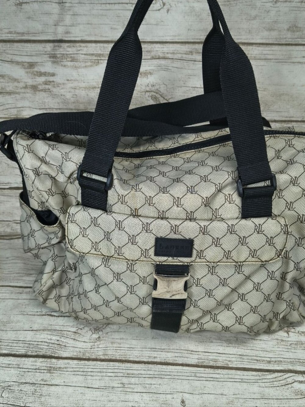 Lauren Ralph Lauren monogram nylon weekender duffel bag